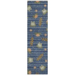 Machine Washable Indoor/Outdoor Chantille ACN2795 Blue 2'3" x 7'6" Runner Rug