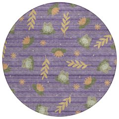 Machine Washable Indoor/Outdoor Chantille ACN2795 Purple 8' x 8' Round Rug