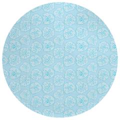 Indoor/Outdoor Surfside ASR40 Blue Washable 8' x 8' Round Rug