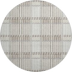 Premium Machine Washable Mayfield AMF1000 Ivory 8' x 8' Round Rug