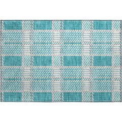 Premium Machine Washable Mayfield AMF1000 Teal 1'8" x 2'6" Rug