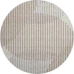 Premium Machine Washable Mayfield AMF1001 Beige 8' x 8' Round Rug
