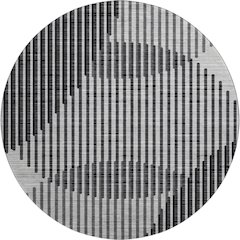 Premium Machine Washable Mayfield AMF1001 Gray 8' x 8' Round Rug