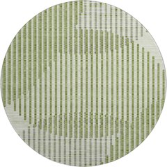 Premium Machine Washable Mayfield AMF1001 Green 8' x 8' Round Rug
