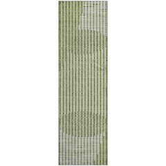 Premium Machine Washable Mayfield AMF1001 Green 2'3" x 7'6" Runner Rug