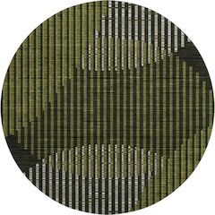 Premium Machine Washable Mayfield AMF1001 Olive 8' x 8' Round Rug