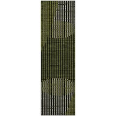 Premium Machine Washable Mayfield AMF1001 Olive 2'3" x 7'6" Runner Rug