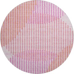 Premium Machine Washable Mayfield AMF1001 Pink 8' x 8' Round Rug