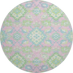Premium Machine Washable Mayfield AMF1002 Pink 8' x 8' Round Rug