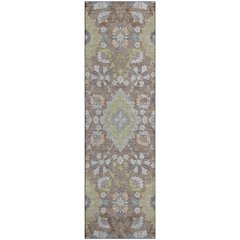 Premium Machine Washable Mayfield AMF1002 Taupe 2'3" x 7'6" Runner Rug