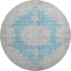Premium Machine Washable Mayfield AMF1003 Teal 8' x 8' Round Rug