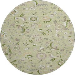 Premium Machine Washable Mayfield AMF1006 Aloe 8' x 8' Round Rug