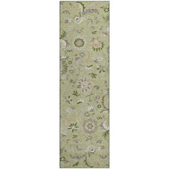 Premium Machine Washable Mayfield AMF1006 Aloe 2'3" x 7'6" Runner Rug