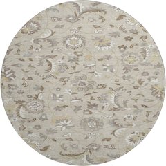Premium Machine Washable Mayfield AMF1006 Beige 8' x 8' Round Rug
