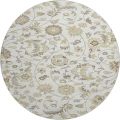Premium Machine Washable Mayfield AMF1006 Ivory 8' x 8' Round Rug