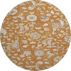 Premium Machine Washable Mayfield AMF1006 Paprika 8' x 8' Round Rug