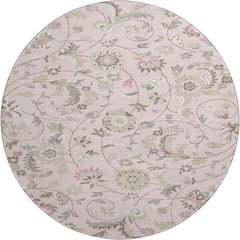 Premium Machine Washable Mayfield AMF1006 Pink 8' x 8' Round Rug