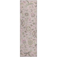 Premium Machine Washable Mayfield AMF1006 Pink 2'3" x 7'6" Runner Rug