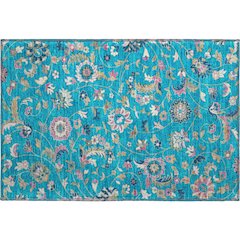 Premium Machine Washable Mayfield AMF1006 Teal 1'8" x 2'6" Rug