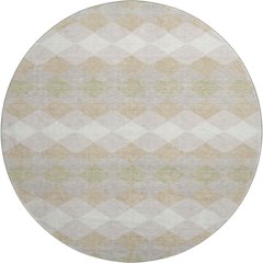 Premium Machine Washable Mayfield AMF1007 Beige 8' x 8' Round Rug