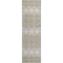 Premium Machine Washable Mayfield AMF1007 Beige 2'3" x 7'6" Runner Rug