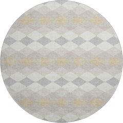 Premium Machine Washable Mayfield AMF1007 Ivory 8' x 8' Round Rug