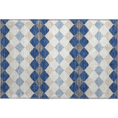 Premium Machine Washable Mayfield AMF1007 Navy 1'8" x 2'6" Rug