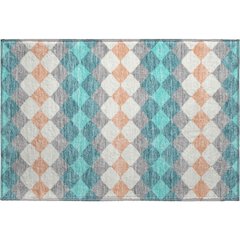 Premium Machine Washable Mayfield AMF1007 Teal 1'8" x 2'6" Rug