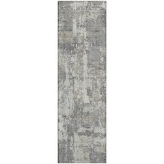 Premium Machine Washable Mayfield AMF1008 Gray 2'3" x 7'6" Runner Rug