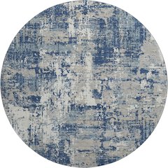 Premium Machine Washable Mayfield AMF1008 Navy 8' x 8' Round Rug