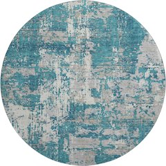Premium Machine Washable Mayfield AMF1008 Teal 8' x 8' Round Rug