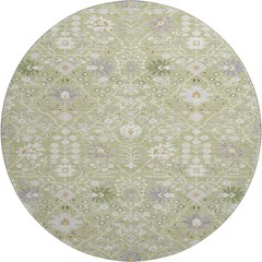 Premium Machine Washable Mayfield AMF1009 Aloe 8' x 8' Round Rug