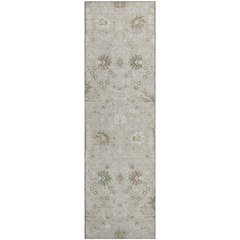Premium Machine Washable Mayfield AMF1009 Beige 2'3" x 7'6" Runner Rug