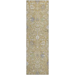 Premium Machine Washable Mayfield AMF1009 Gold 2'3" x 7'6" Runner Rug