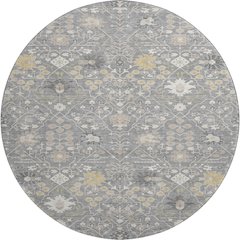 Premium Machine Washable Mayfield AMF1009 Gray 8' x 8' Round Rug