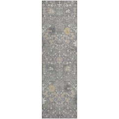 Premium Machine Washable Mayfield AMF1009 Gray 2'3" x 7'6" Runner Rug