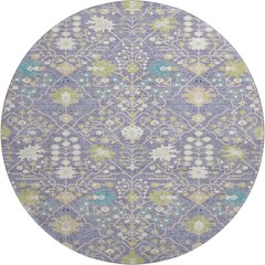 Premium Machine Washable Mayfield AMF1009 Lavender 8' x 8' Round Rug