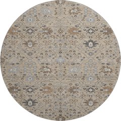 Premium Machine Washable Mayfield AMF1009 Taupe 8' x 8' Round Rug