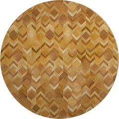Premium Machine Washable Mayfield  Brown 8' x 8' Round Rug