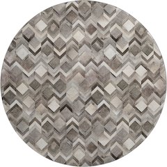 Premium Machine Washable Mayfield  Gray 8' x 8' Round Rug