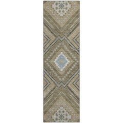 Premium Machine Washable Mayfield AMF1010 Beige 2'3" x 7'6" Runner Rug