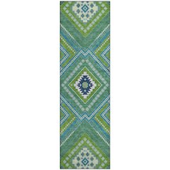 Premium Machine Washable Mayfield AMF1010 Lime 2'3" x 7'6" Runner Rug