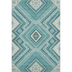 Premium Machine Washable Mayfield AMF1010 Teal 2'6" x 3'10" Rug