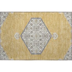 Premium Machine Washable Mayfield AMF1011 Gold 1'8" x 2'6" Rug