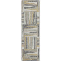 Premium Machine Washable Mayfield AMF1012 Beige 2'3" x 7'6" Runner Rug