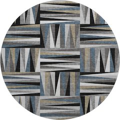 Premium Machine Washable Mayfield AMF1012 Black 8' x 8' Round Rug