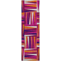 Premium Machine Washable Mayfield AMF1012 Garnet 2'3" x 7'6" Runner Rug