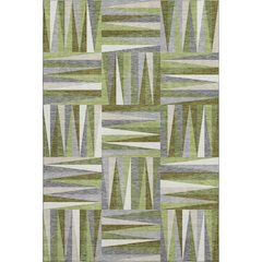 Premium Machine Washable Mayfield AMF1012 Green 2'6" x 3'10" Rug