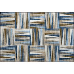Premium Machine Washable Mayfield AMF1012 Navy 1'8" x 2'6" Rug