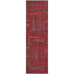 Premium Machine Washable Mayfield AMF1012 Red 2'3" x 7'6" Runner Rug